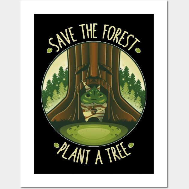 Save the Forest - Plant a Tree Wall Art by KaniaAbbi